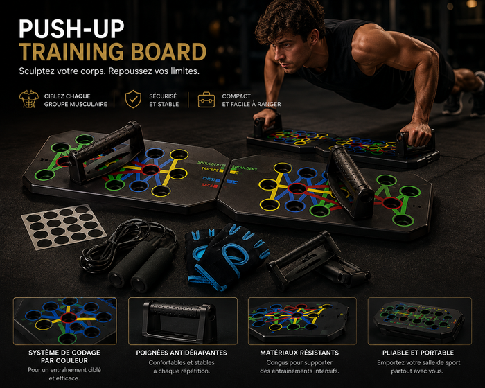 Planche à Pompes Multifonction - Kit Fitness Pliable