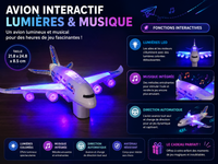 Avion Électronique avec Musique & Lumières