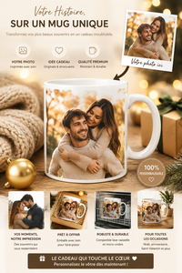 Mug Photo Personnalisé - Vos Souvenirs sur une Tasse