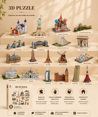 Puzzle 3D Éducatif - Monuments du Monde
