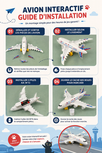 Avion Électronique avec Musique & Lumières