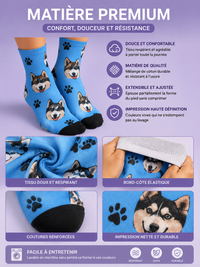 Chaussettes Personnalisées avec Visage - Cadeau Original