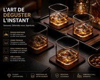 Verre à Whisky Relief Montagne - Coffret Cadeau