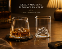 Verre à Whisky Relief Montagne - Coffret Cadeau
