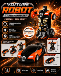 Voiture Robot Transformable - Jouet Enfant