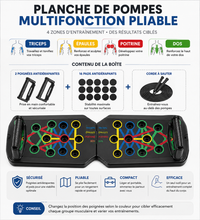 Planche à Pompes Multifonction - Kit Fitness Pliable