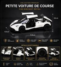 Petite Voiture de Course à Rétrofriction - Métal