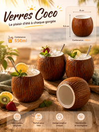 Mug Tiki Noix de Coco - Verre Cocktail Original