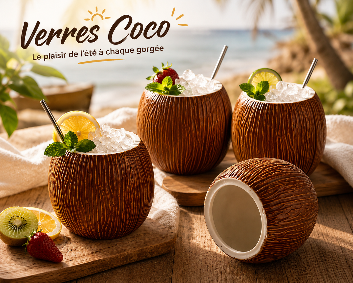 Mug Tiki Noix de Coco - Verre Cocktail Original