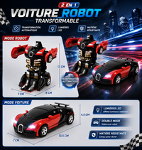 Voiture Robot Transformable - Jouet Enfant