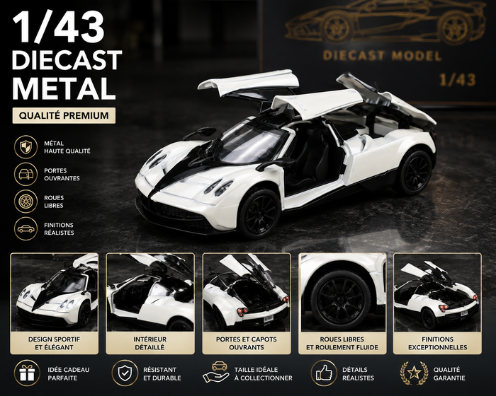 Petite Voiture de Course à Rétrofriction - Métal