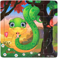 Puzzle 3D en Bois - Animaux & Véhicules (20 pièces, Montessori)