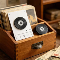 Aimant Frigo Musical Personnalisable - Style Vinyle Vintage