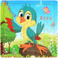Puzzle 3D en Bois - Animaux & Véhicules (20 pièces, Montessori)