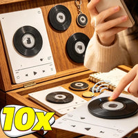 Aimant Frigo Musical Personnalisable - Style Vinyle Vintage