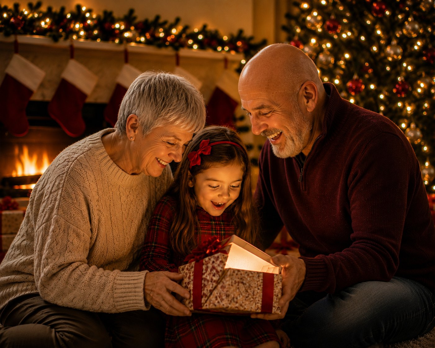 Trois générations réunies à Noël